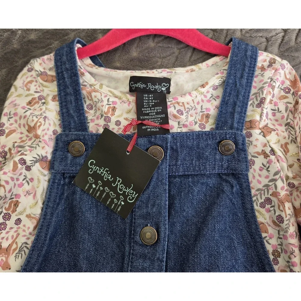 *NEW w/Tags Cynthia Rowley Dress Girls Size 4T Denim Dress Long Sleeve Shirt